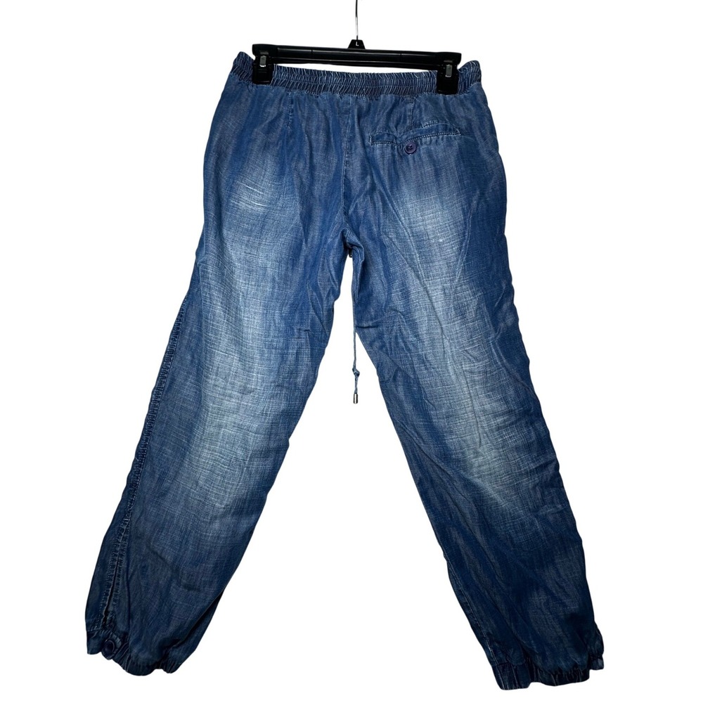 Cloth & Stone Tencel Lyocell Denim Jogger Pants Blue Drawstring Size Small - Picture 2 of 10